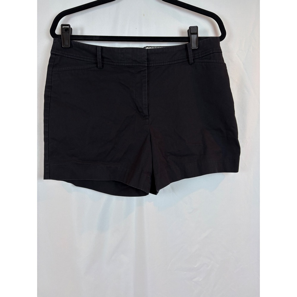 Talbots Perfect Short Womens 12P Black Chino Mid Rise Petite Casual Shorts - Picture 1 of 6
